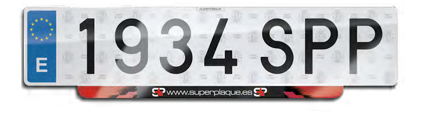 Matrícula Acrílica con Bavette Superplaque