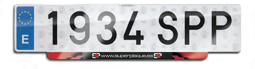 Matrícula Acrílica con Bavette Superplaque