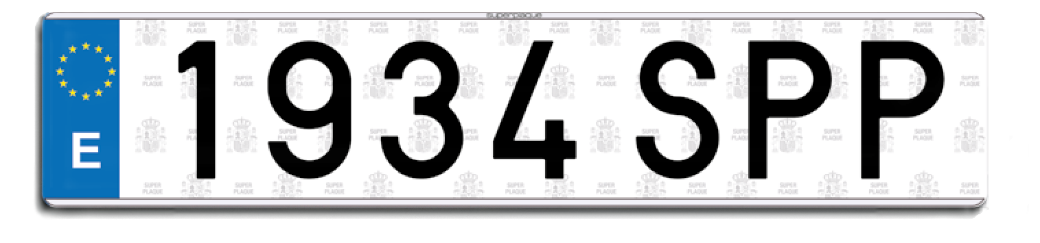 Matrícula Futura Standard Superplaque
