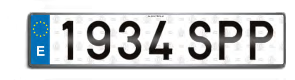 Matrícula Hot Stamping Standard Superplaque