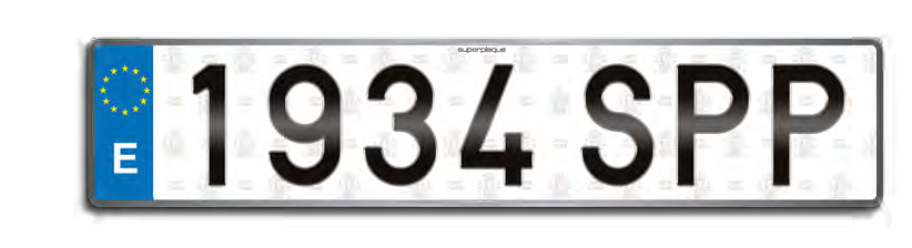 Matrícula Hot Stamping Superplaque