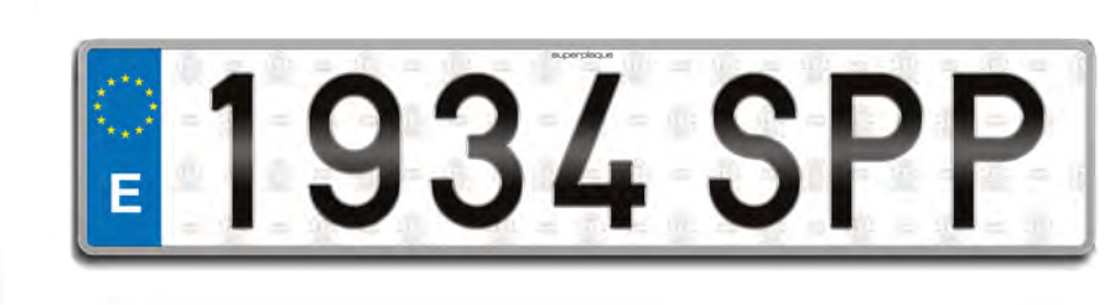 Matrícula Solid Foil Standard Superplaque
